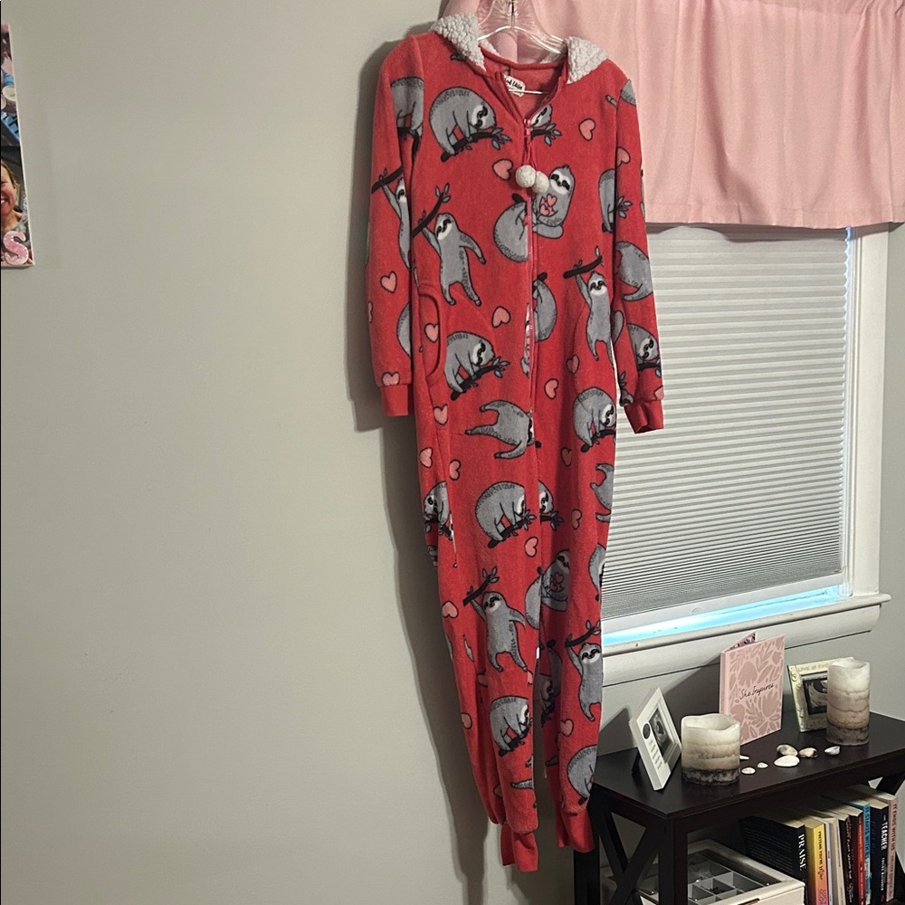 Cozy Pink Sloth Onsie Pajamas